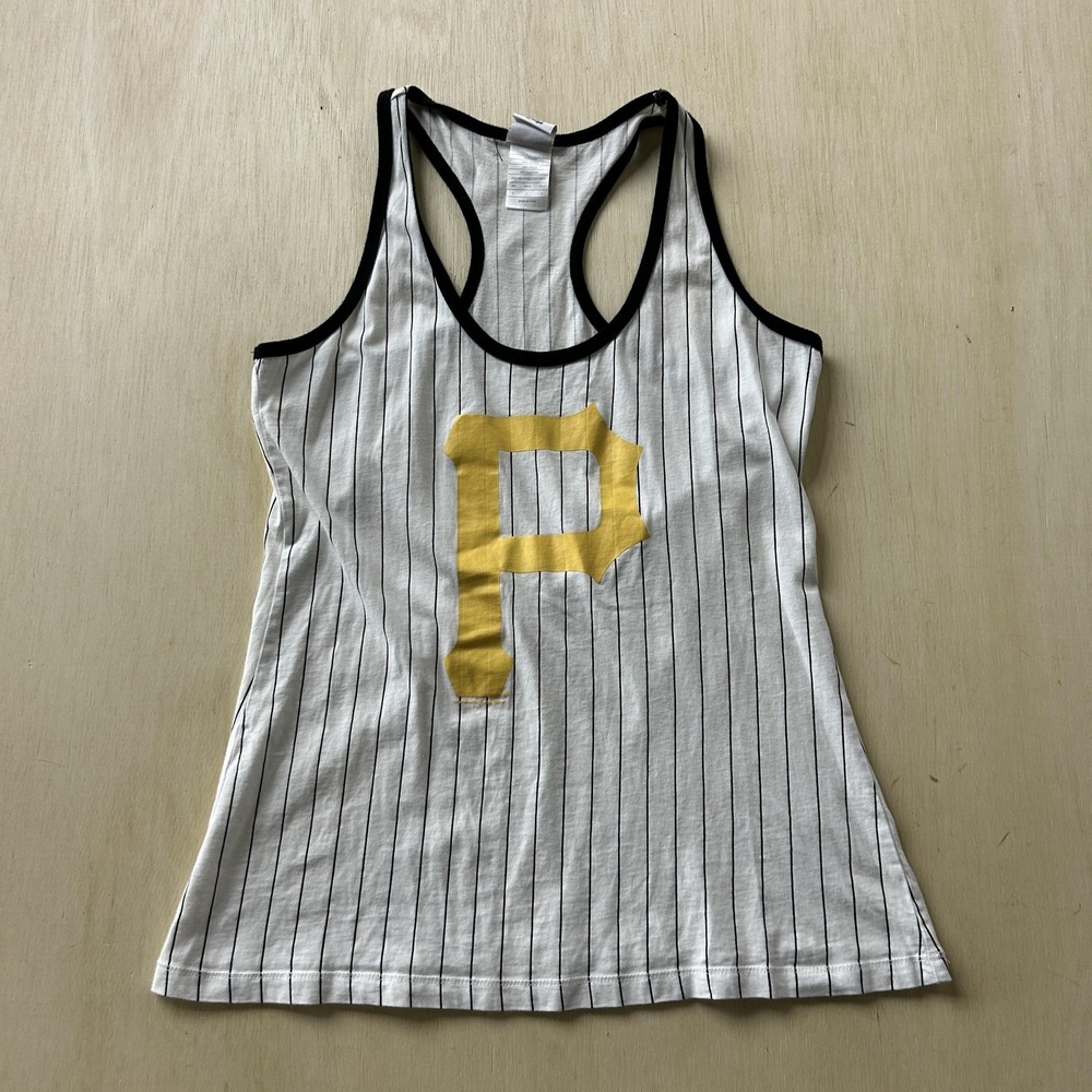 Pittsburgh Pirates Shirt Womens Large White MLB Baseball Campus Lifestyle Tank